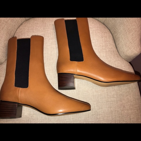 J. Crew Leather High-Shaft Stacked-Heel Boots II Size 7.5M || NWOT - Picture 7 of 8